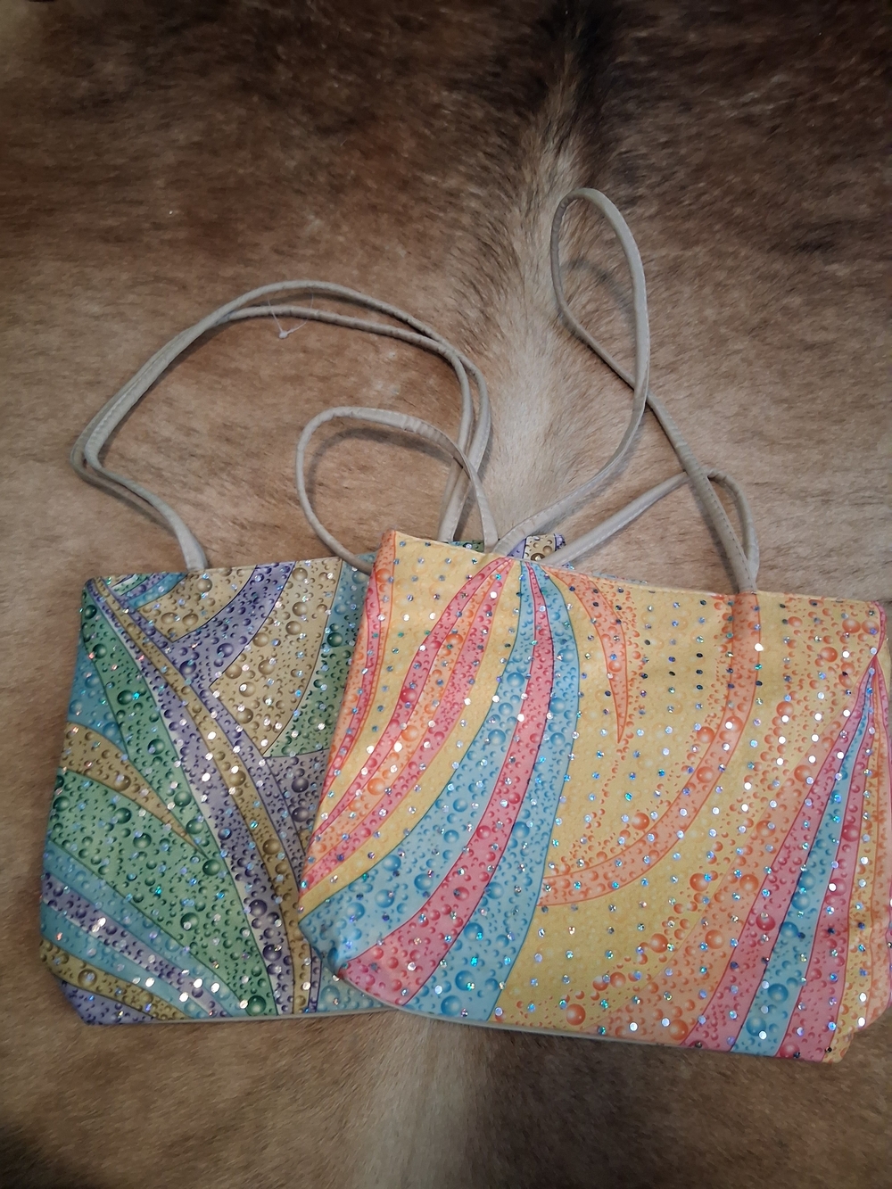 Colorful Sequin Shoulder Bag - Multicolor - 2 Pack